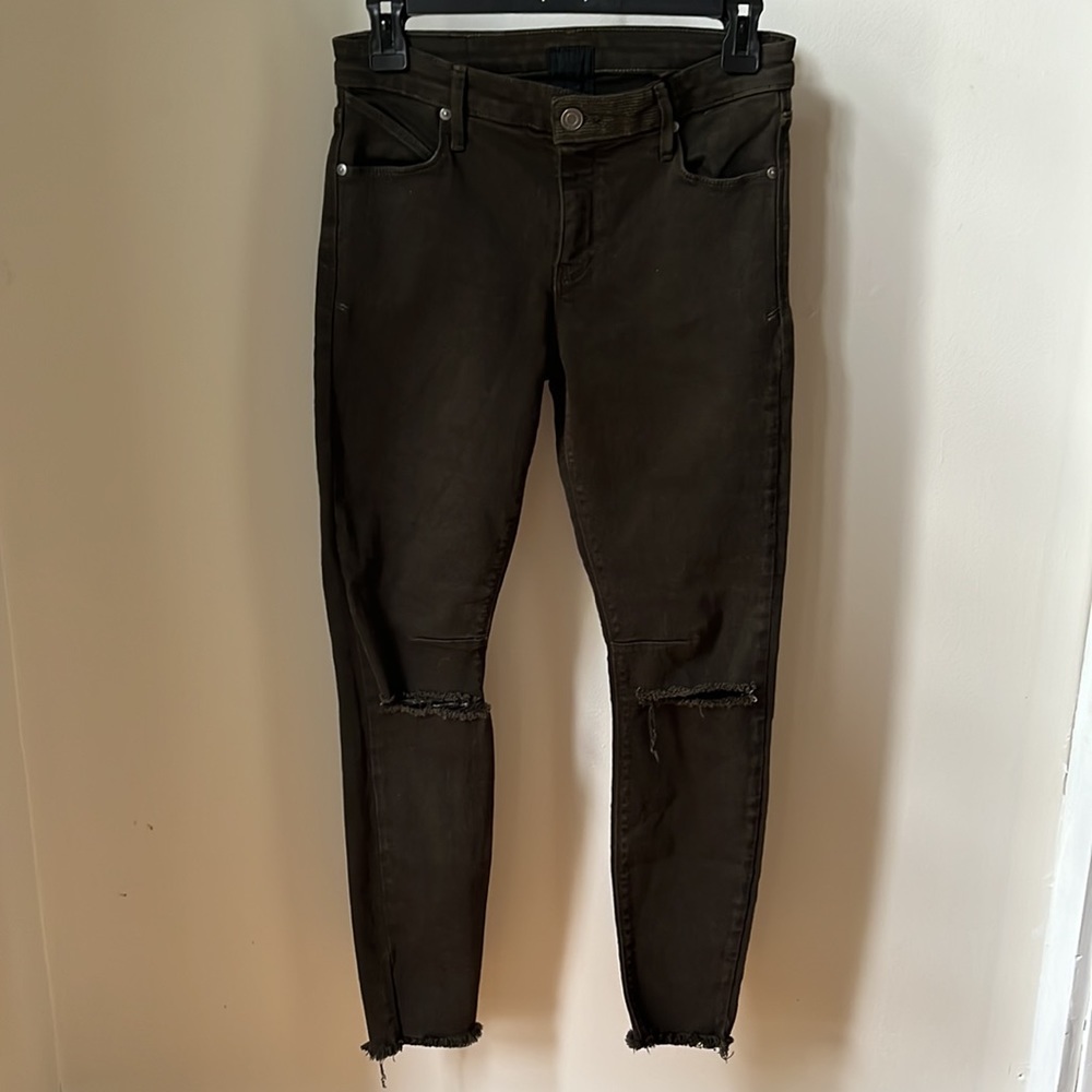 RtA Prince Distressed Skinny Jeans in Olive Wash Size 28 - Picture 3 of 14